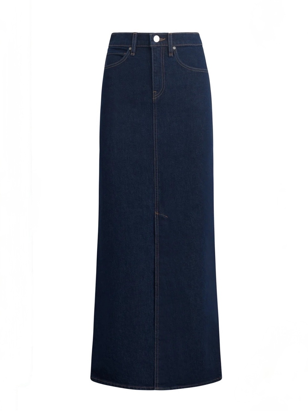Hudson Reconstructed Indigo Denim Maxi Pencil Skirt w/ Stretch